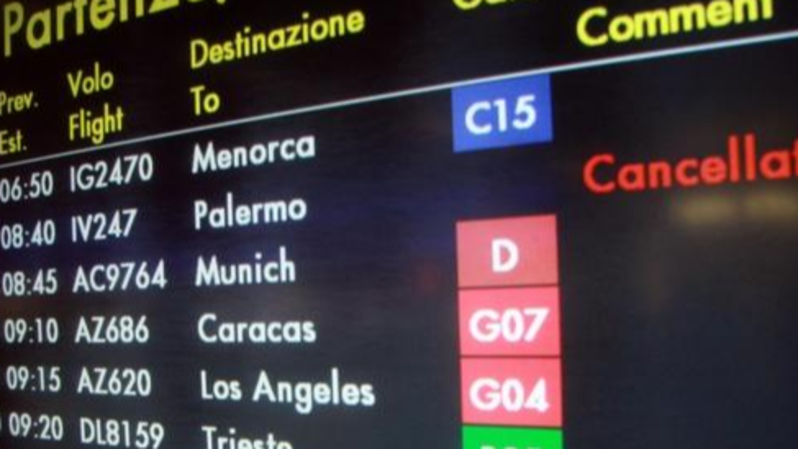 Четиричасова стачка на авиодиспечерите в Италия