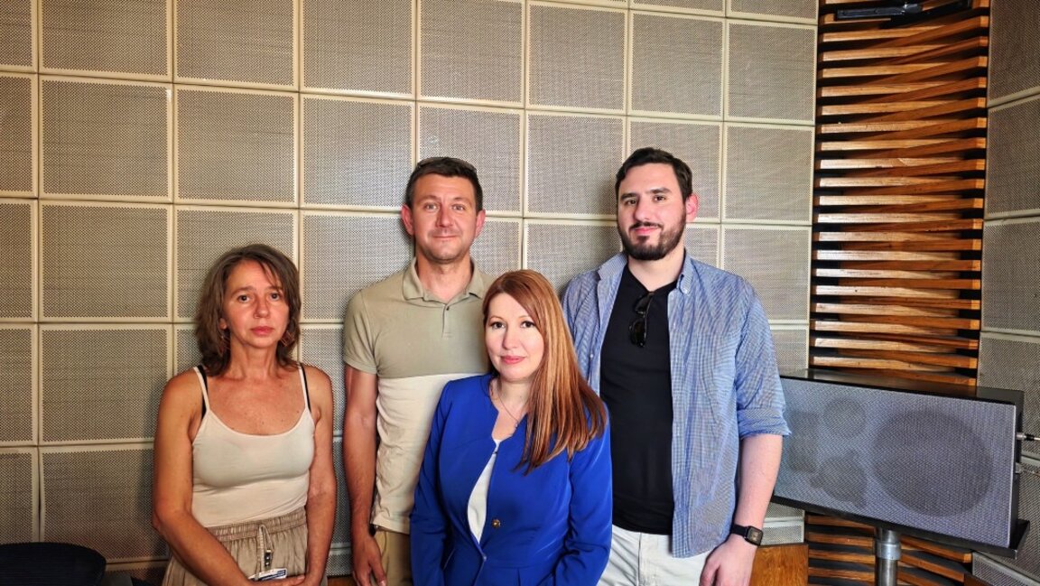 доц. Милена Якимова, Никола Тулечки, Мая Димитрова и Благослав Михайлов (от ляво надясно)