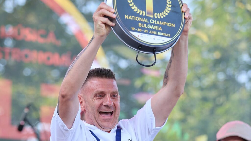 Nikolay Genchev representa a Bulgaria en la final del Campeonato de Paella