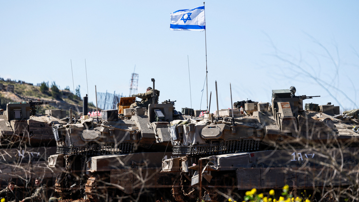 Израелски бойци на границата между Израел и Ливан, 8 март 2026 г.