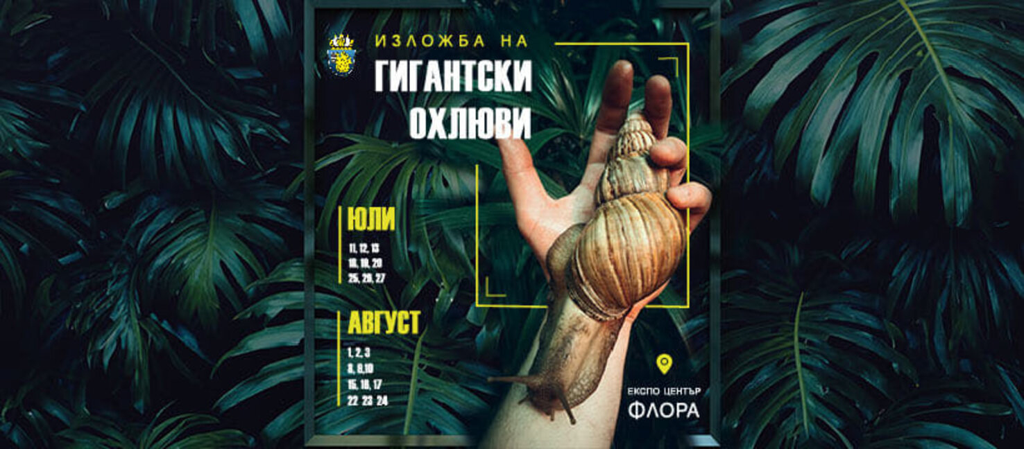 Изложба на гигантски африкански охлюви гостува във „Флора Бургас“
