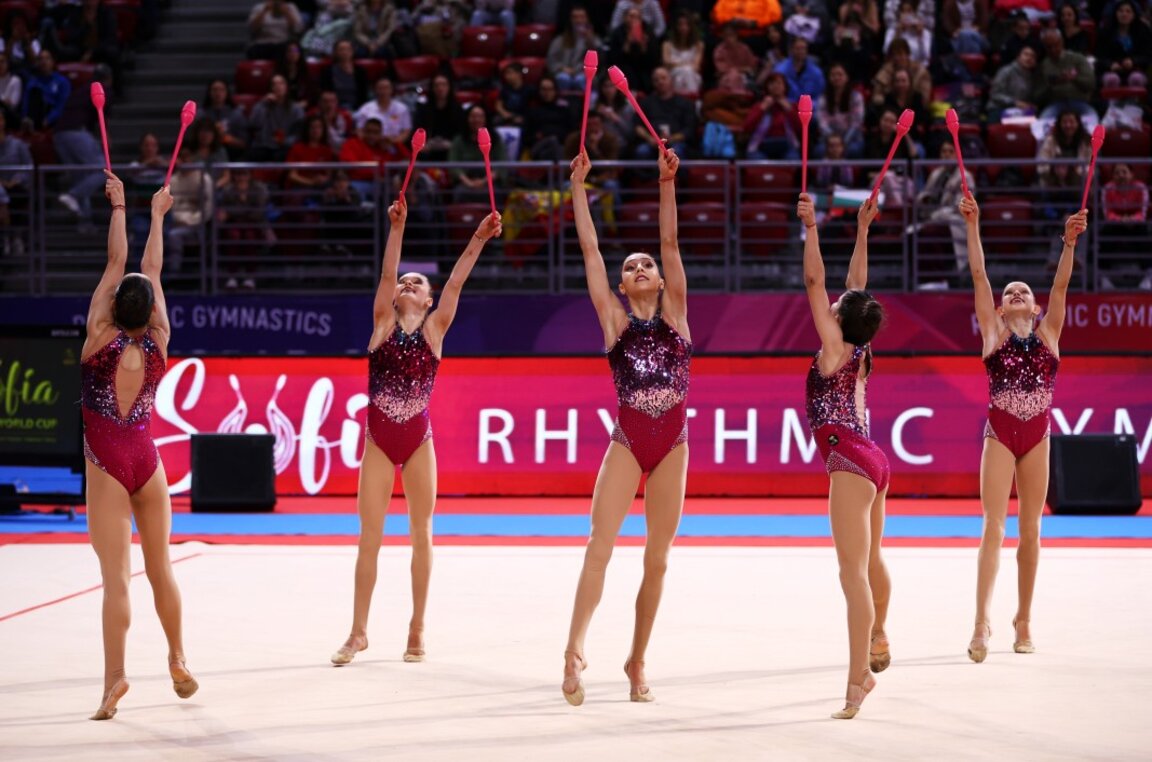 Bulgaria’s junior group wins three gold medals at the 2025 Rhythmic Gymnastics European Cup in Baku
