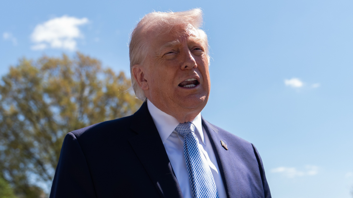 Американският президент Доналд Тръмп на пресконференция в Белия дом, 6 април 2026 г.