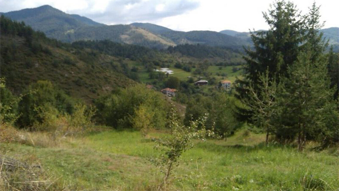 View of the village of Poprelka in the Rhodope Mountains