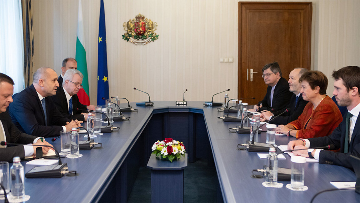 Entretien Kristalina Guéorguiéva - Roumen Radev...