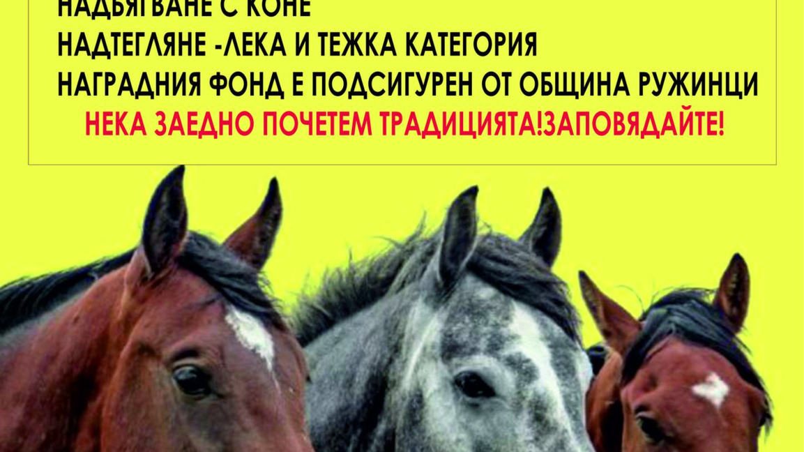 Конни надбягвания организират в Ружинци