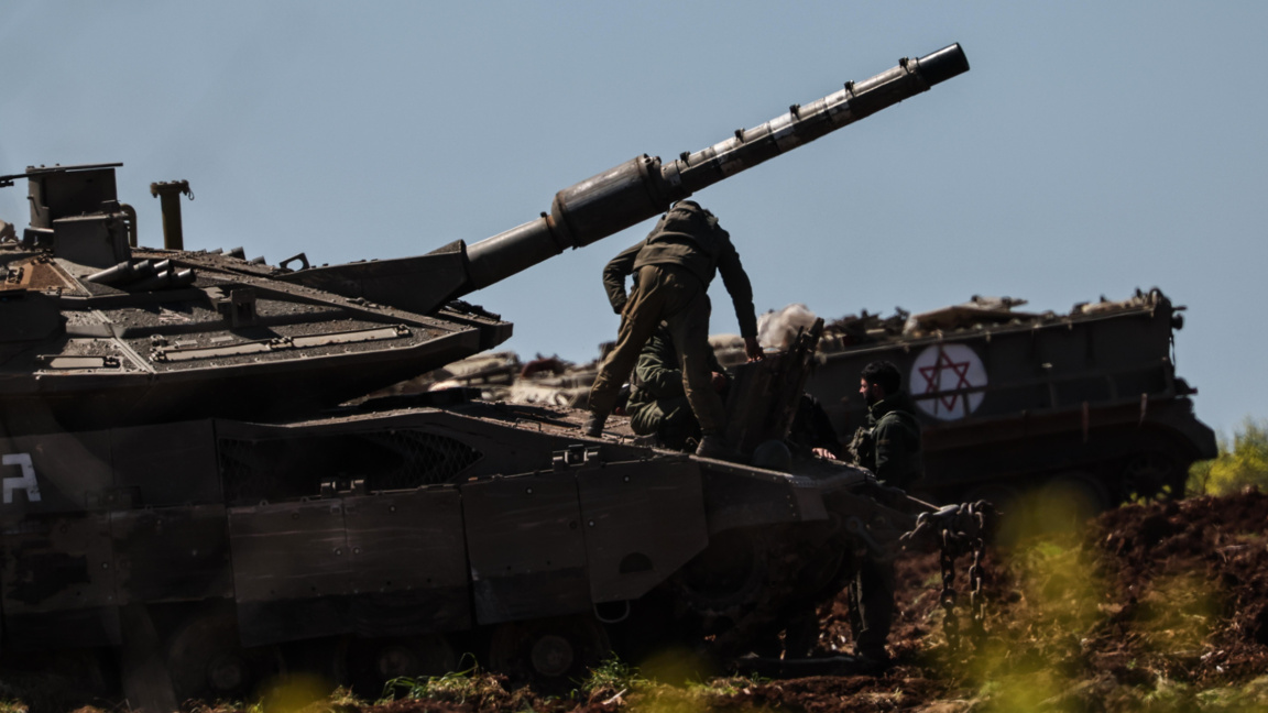 Израелски танкове на границата с Ливан, 9 март 2026 г.