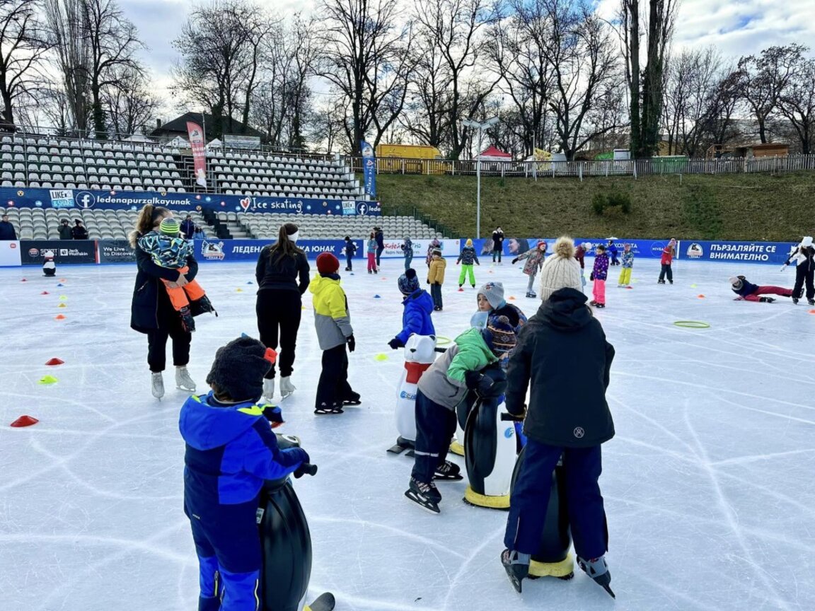 Noël à la patinoire de Sofia...