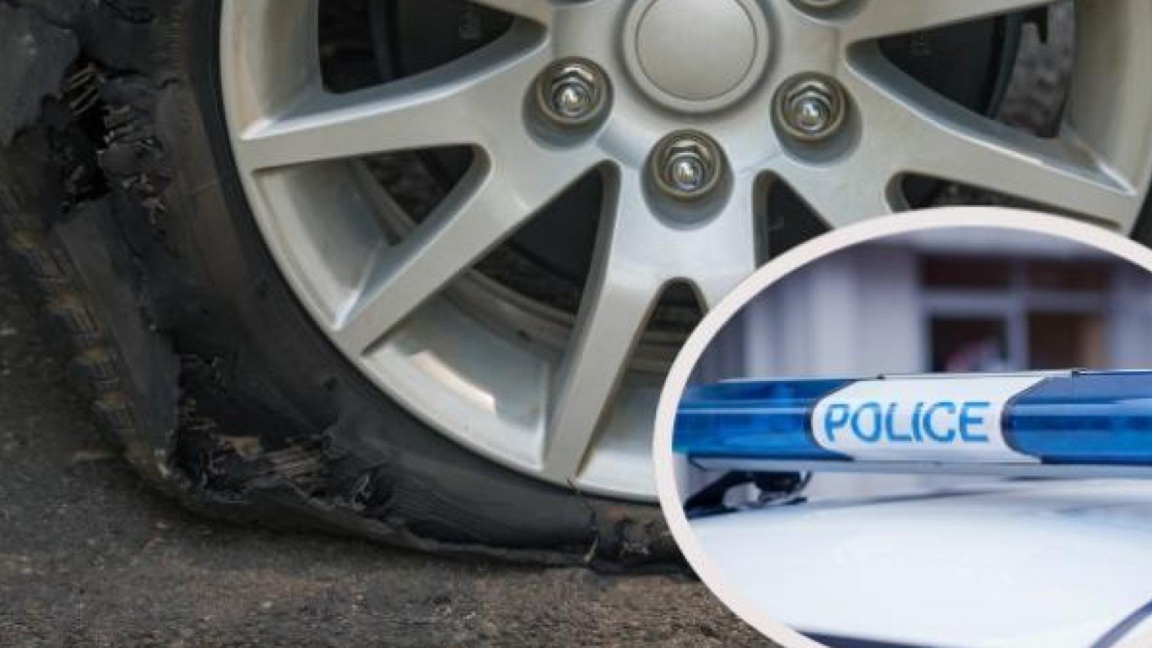 14 коли с увредени гуми в квартал "Трошево"