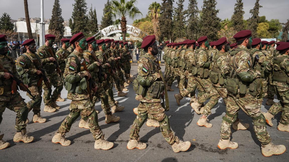 Военен парад в Дамаск на 08.12.2025 г. по случай една година от свалянето от власт на Башар Асад