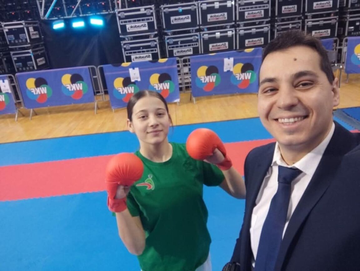 Adriana Boyadzhieva brought the first gold medal for Bulgaria from the European Cadet. Junior Karate Championships in the Polish city of Bielsko-Biala