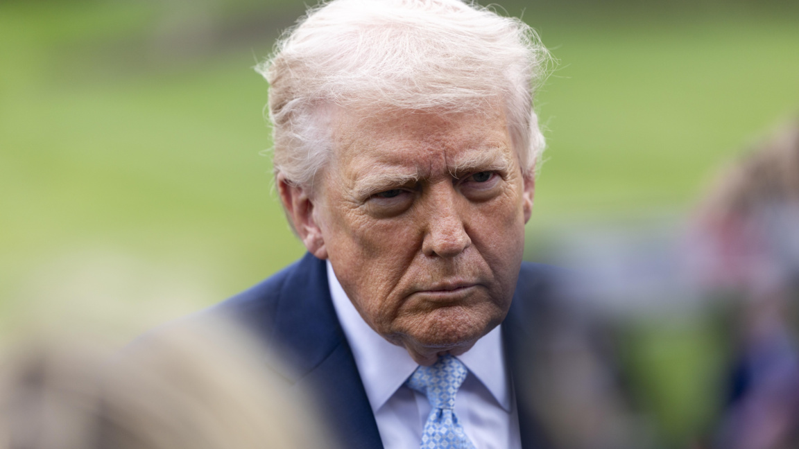 Американският президент Доналд Тръмп пред репортери