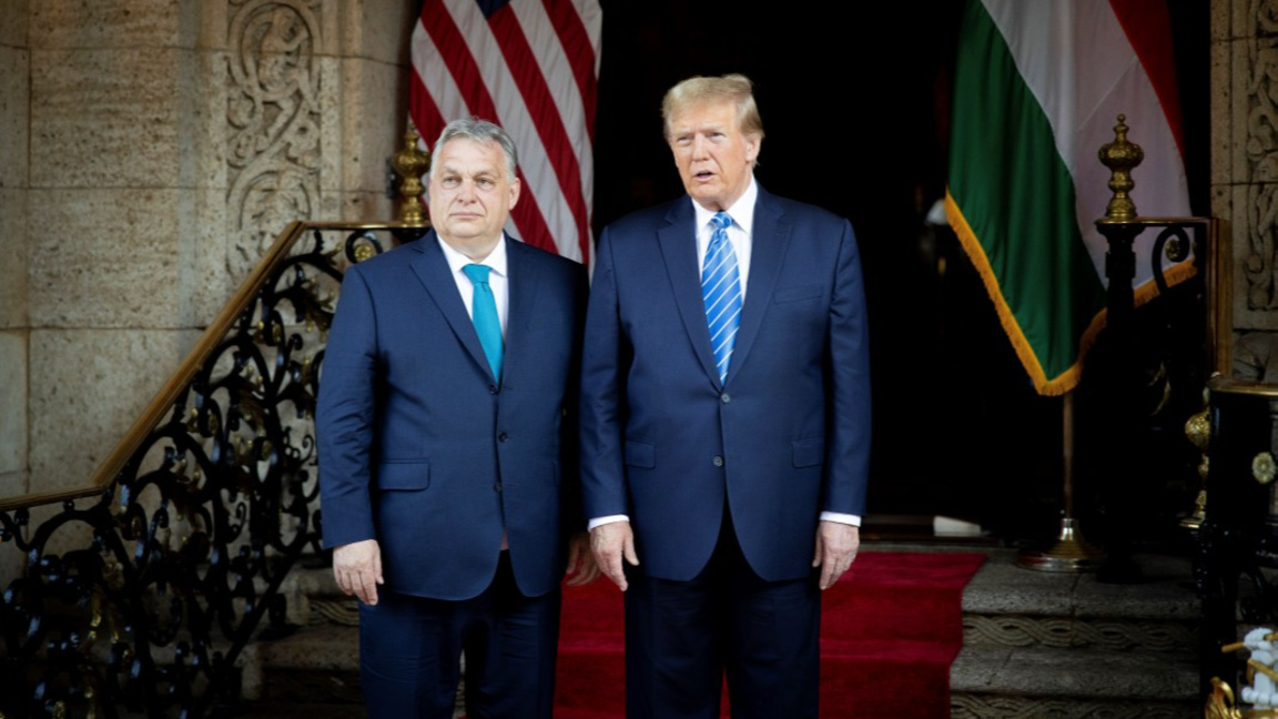 Миинстър-председателят на Унгария Виктор Орбан и президентът на САЩ Доналд Тръмп