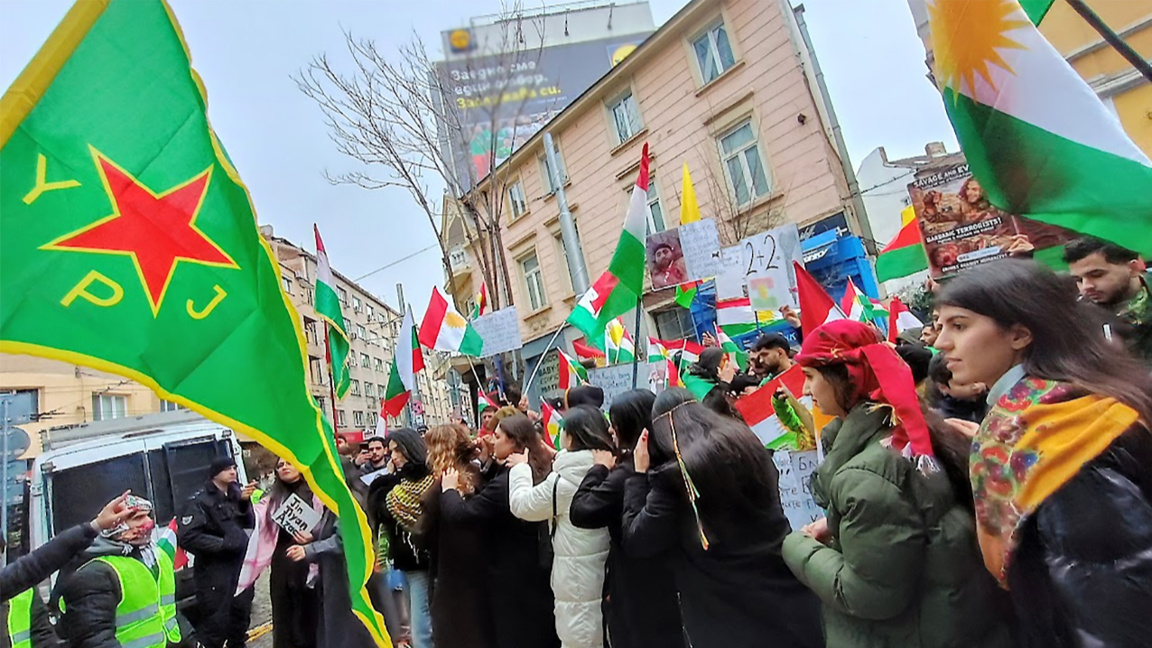 Акция протеста курдской диаспоры в Софии в понедельник, 26 января