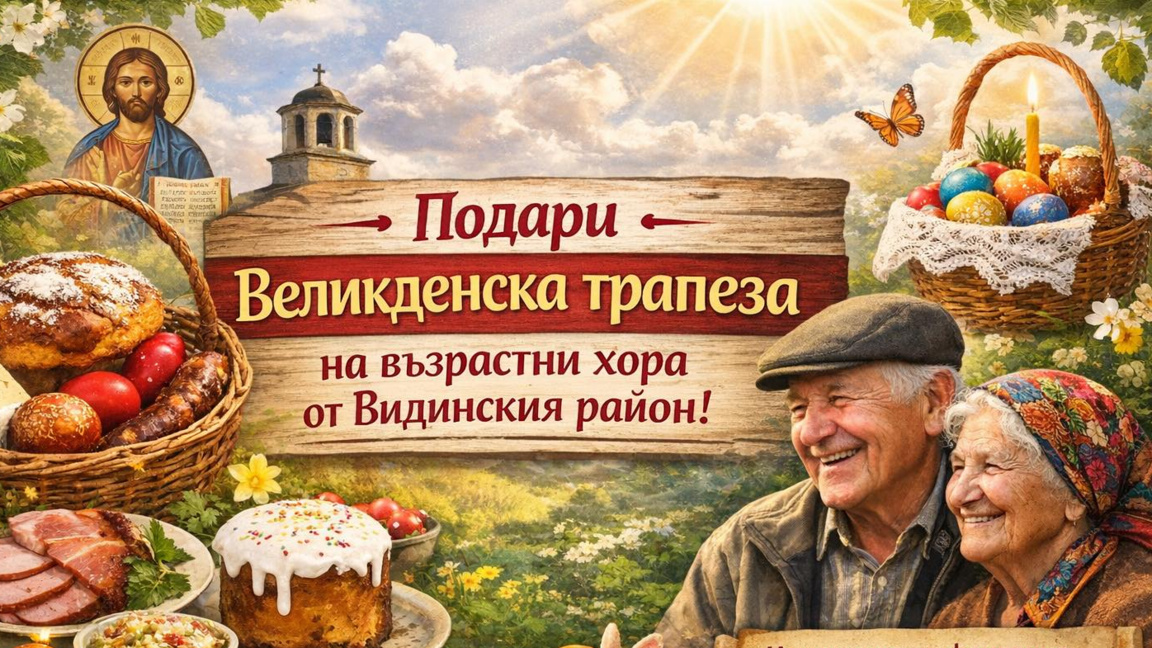 "Подари Великденска трапеза на възрастни хора от Видинския район"