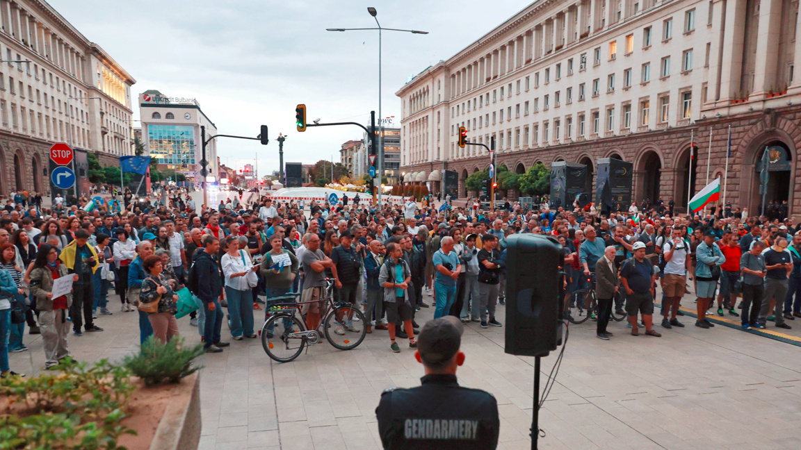 Manifestation antigouvernementale à Sofia