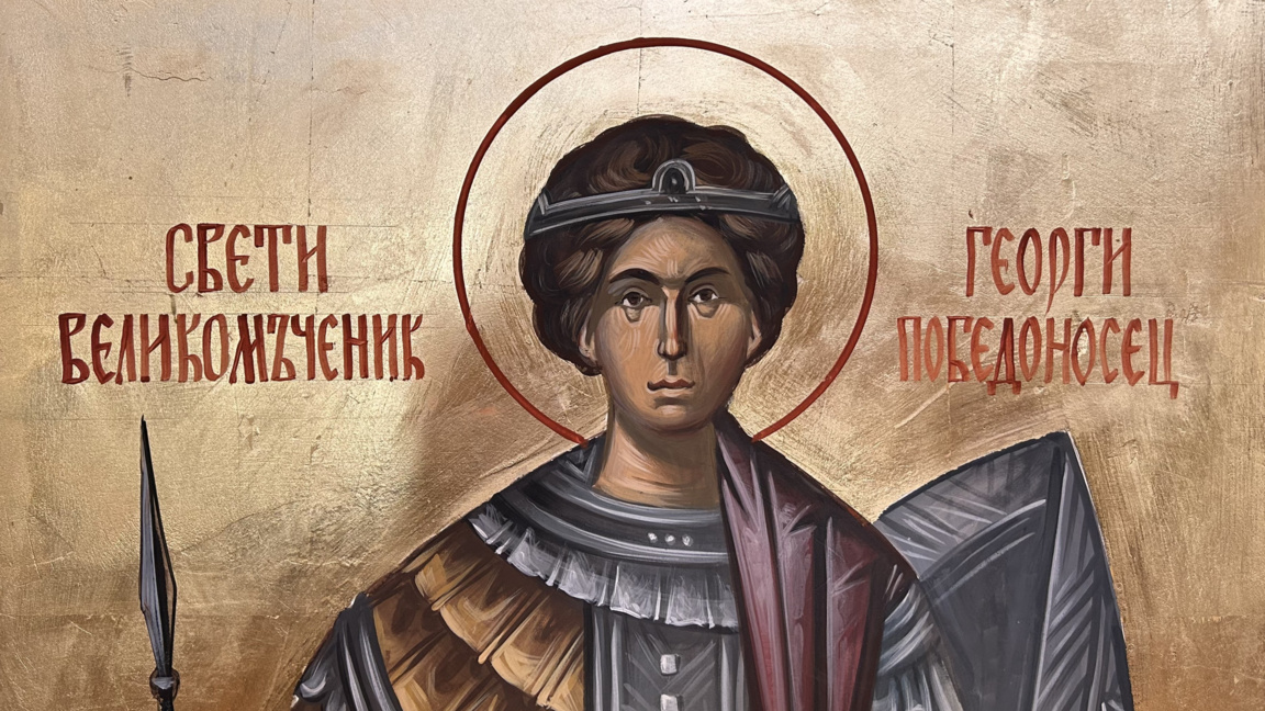 Св. Георги Победоносец, стенпис, Клисурска света обител