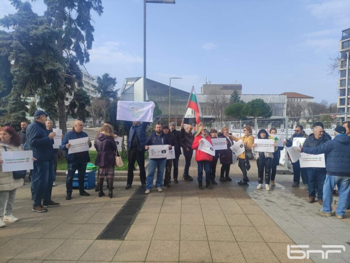 Протест срещу изграждане на фотоволтаичен парк в Дюлево (видео)