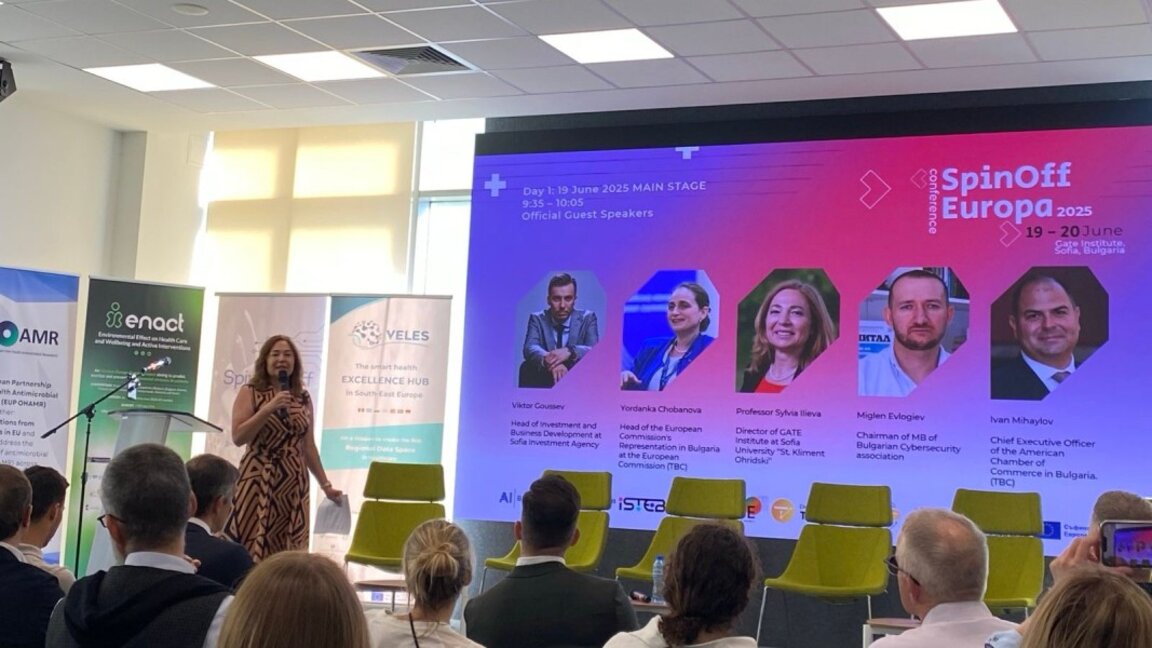 Проф. Силвия Илиева при откриването на втория ден на Spinoff Conference