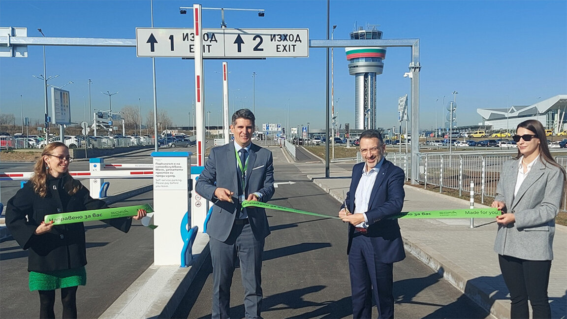 Flughafen Sofia eröffnet neue Parkplätze mit Ladestationen für E-Autos