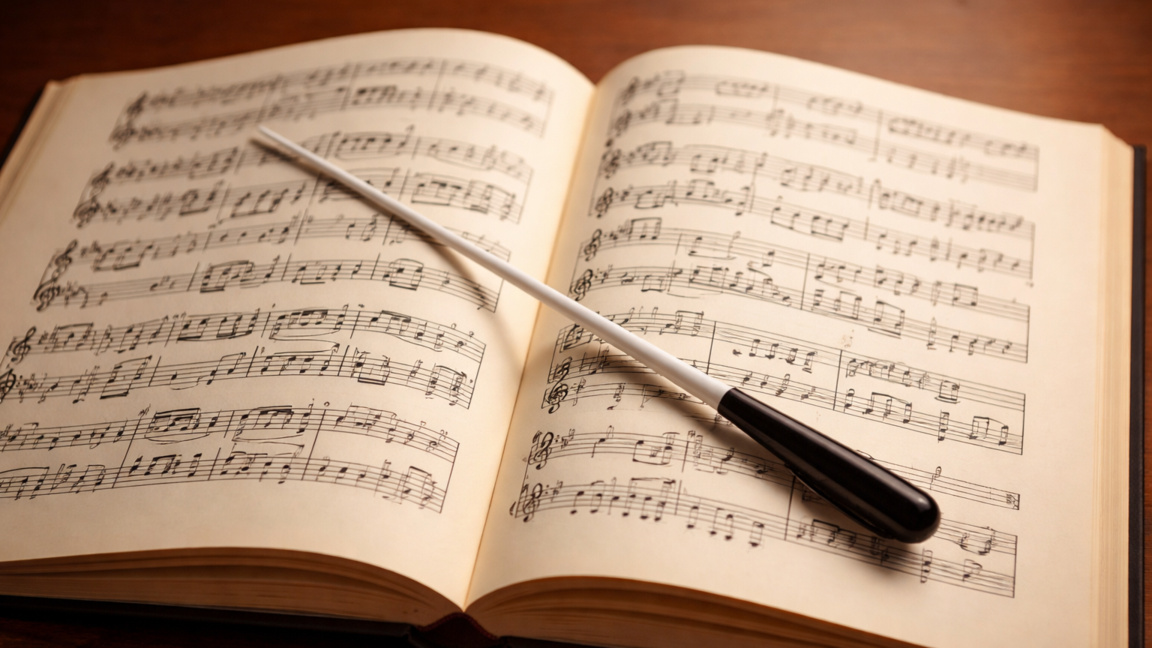 Диригентска палка и партитура