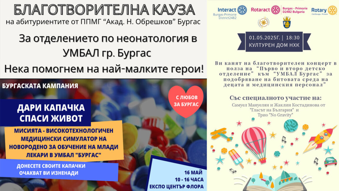 Ученици и студенти в Бургас организират три каузи в помощ на малки пациенти