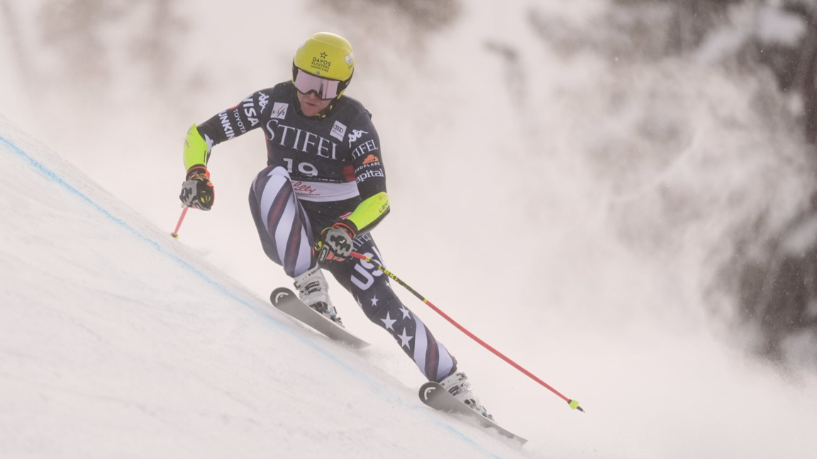 Райън Кокрън-Сийгъл по трасето в Бормио.