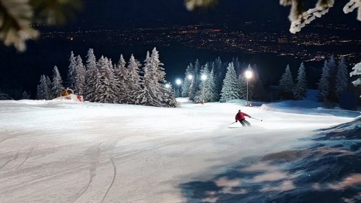 Ski nocturne dans le Vitocha...
