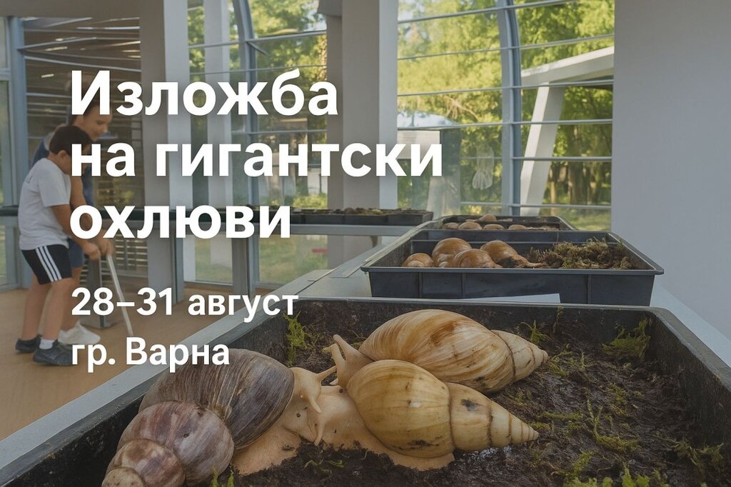 Гигантски африкански охлюви представят в изложба във Варна
