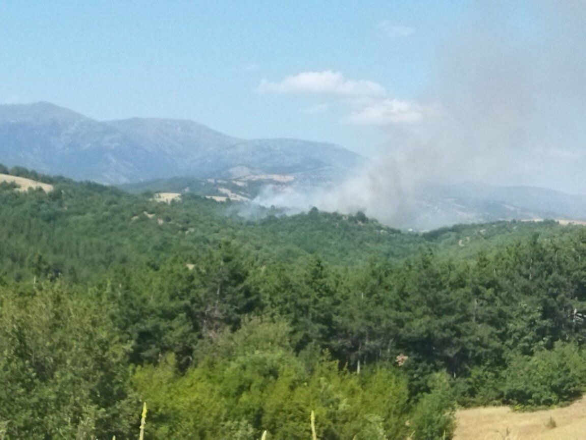 Евакуираха хора от пожара в село Марулево, горят къщи (обновена)