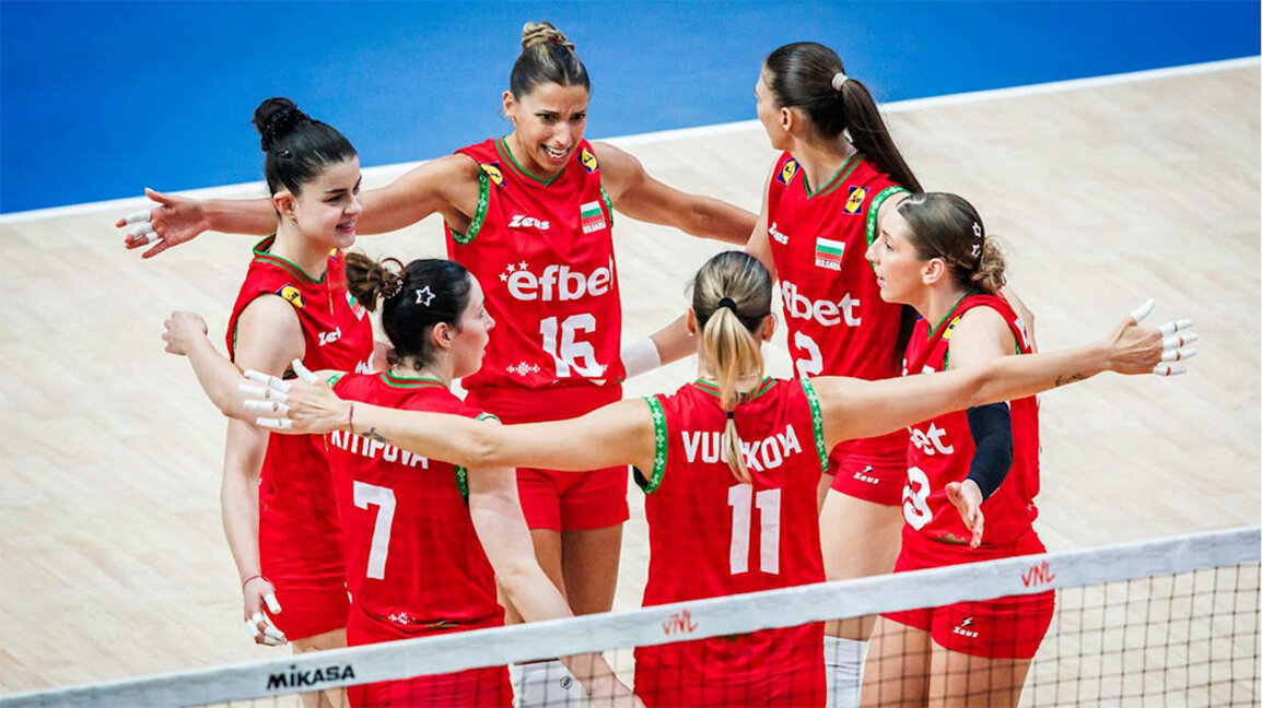 The Bulgarian women's national volleyball team claims first victory in the Nations Volleyball League