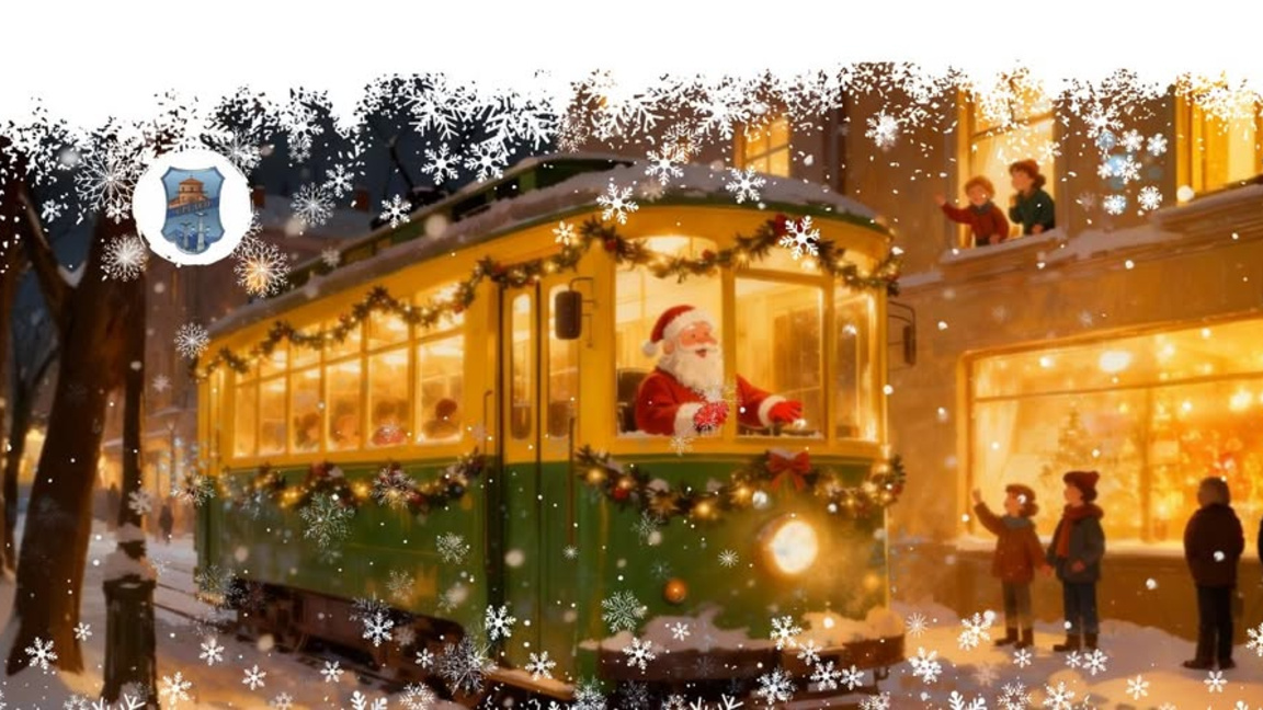 Дядо Коледа тръгва из София с ретро трамвай