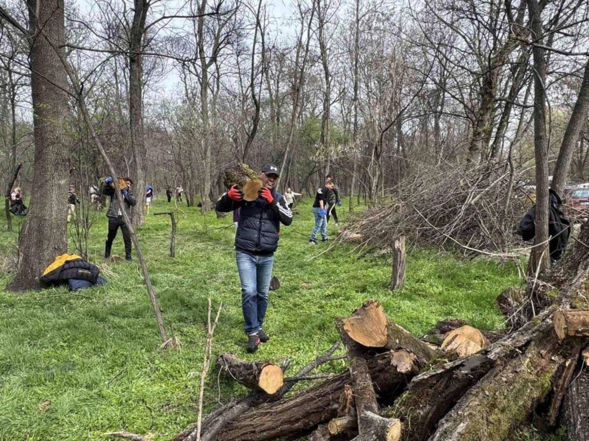 Шеста "Мисия Лаута"  почисти парка в район "Тракия"