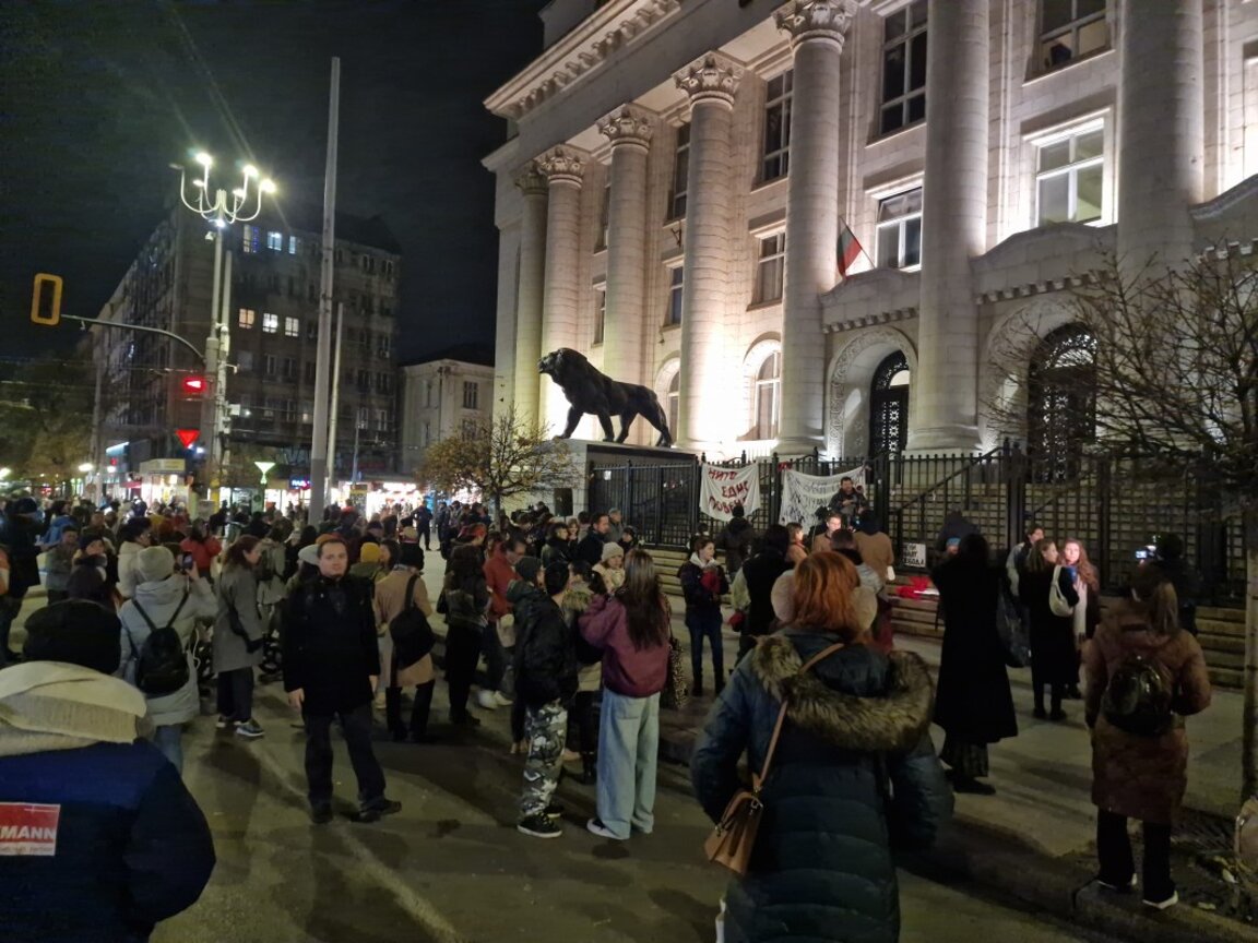 С протестно шествие в центъра на София граждани изразиха подкрепата си към момичетата и жените, станали жертви на насилие - 25 ноември 2025 г.