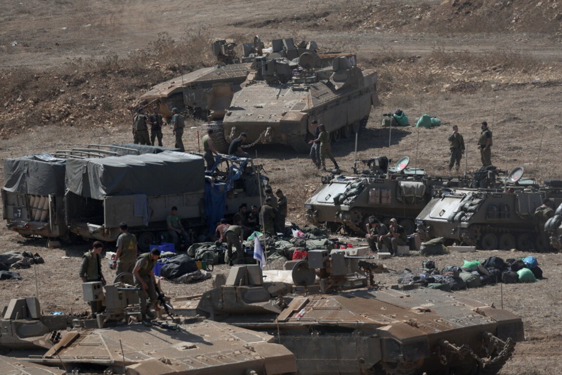 Части на израелската армия в северната част на Израел, 30 септември 2024 г.