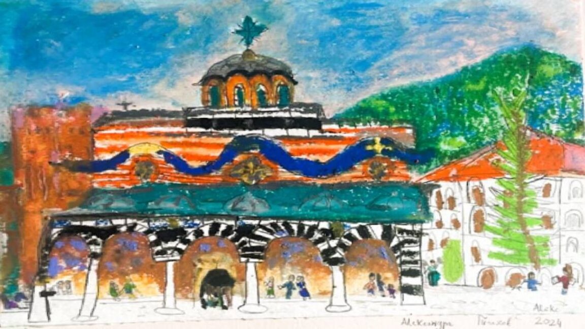 Първа награда: Александра Тихов, 9 г.- Училище „Българче“, Лондон – Великобритания / Рилски манастир