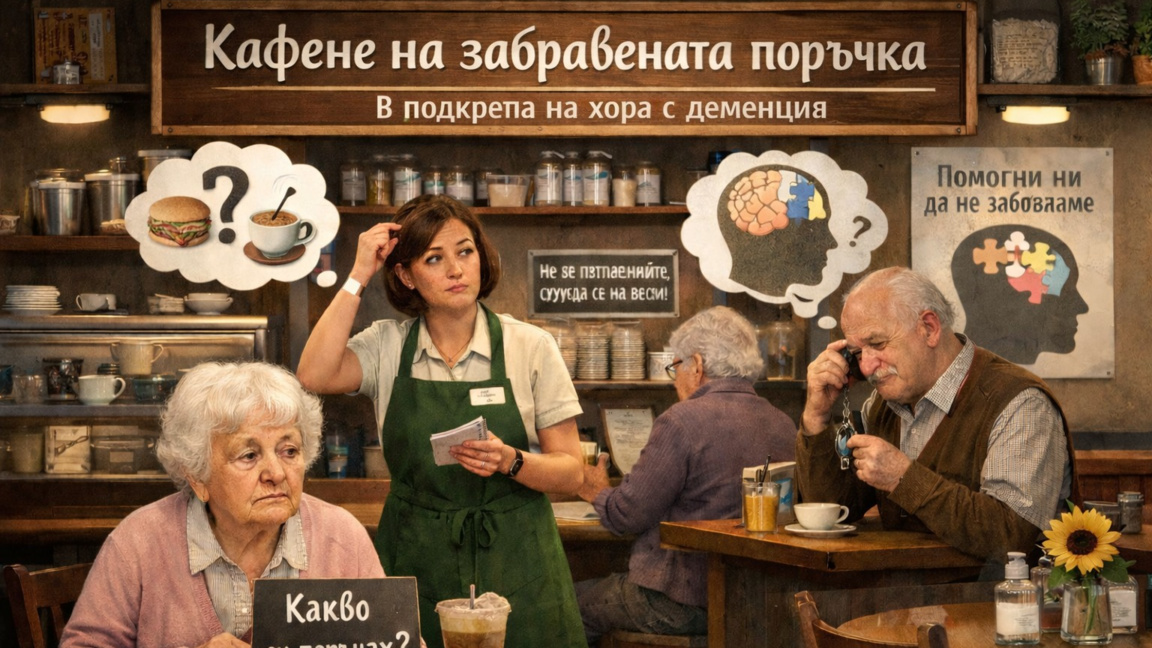 "Кафене на забравената поръчка" в Бургас в помощ на хората с деменция