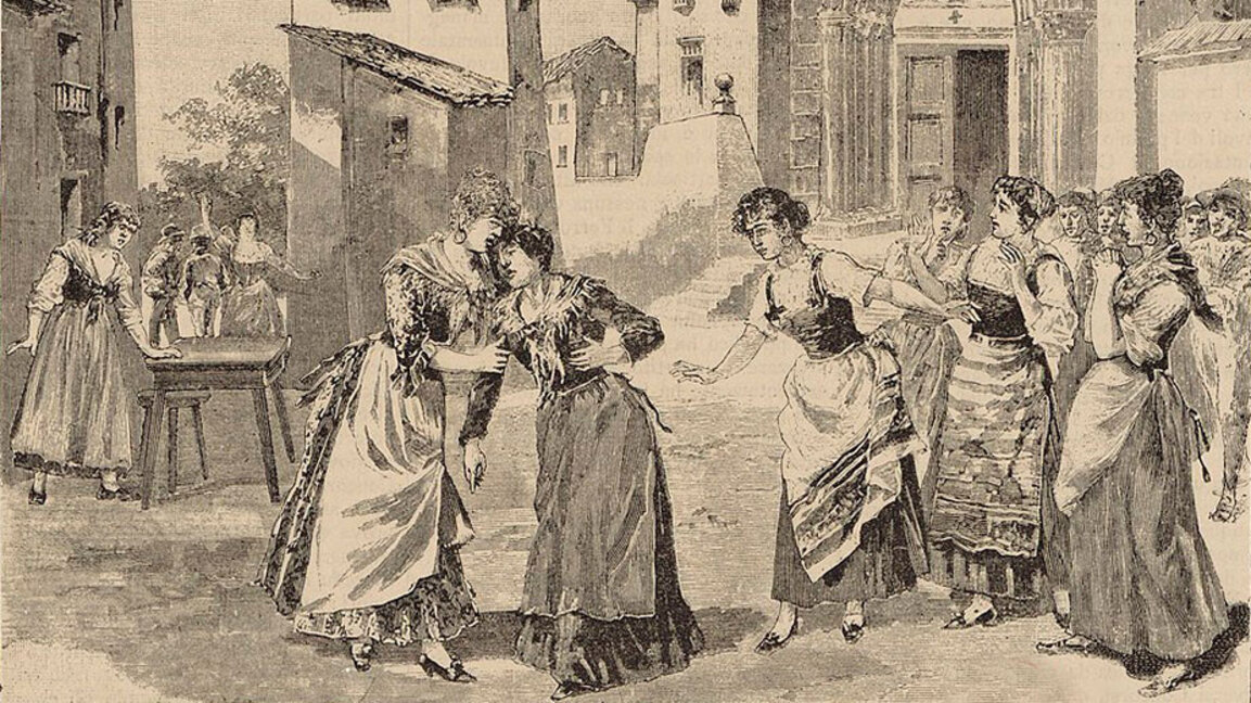 Сцена от премиерата на операта „Селска чест”