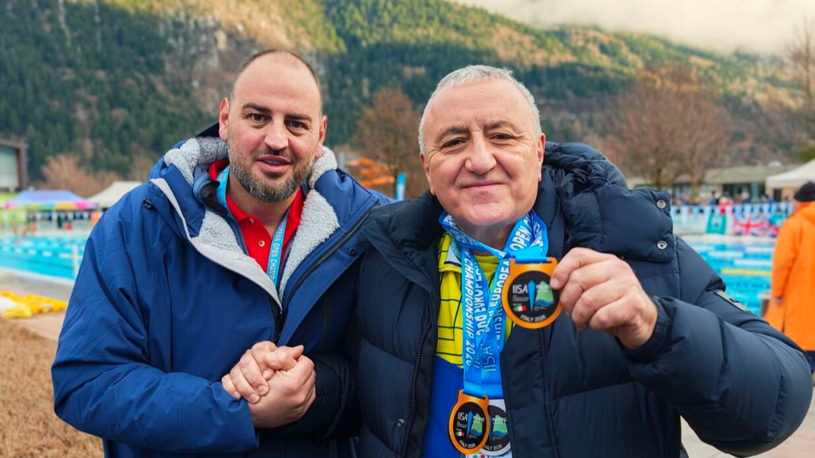 Яни Куков от Поморие с отличие на Европейското първенство по ледено плуване