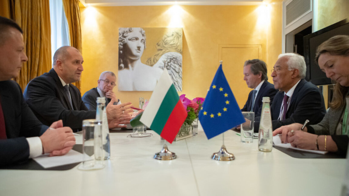 Разговор президента Румена Радева с главой Европейского совета Антонио Коштой