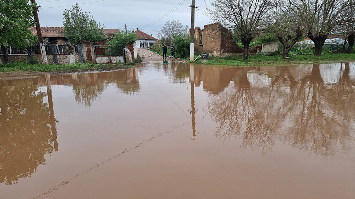 Село Лехчево после первого ливня 27 апреля.