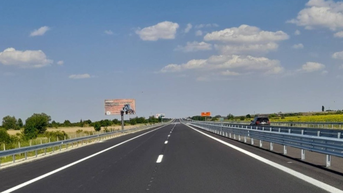 Ремонтираният участък от магистрала "Тракия" край Стара Загора.