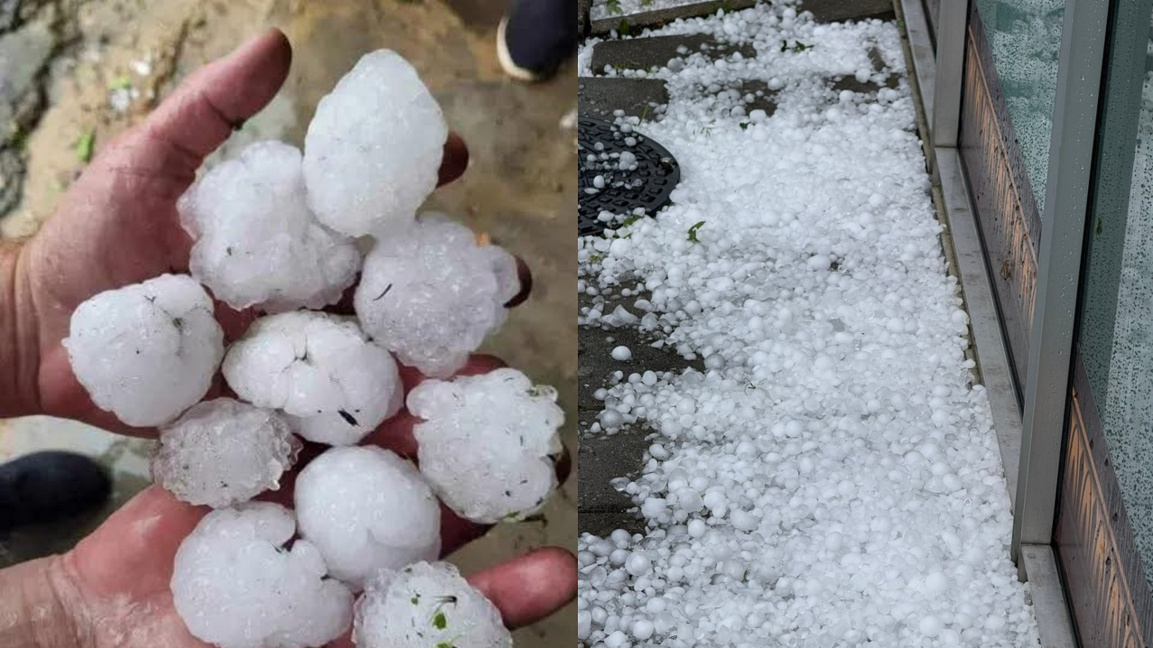 Haskovo'yu şiddetli dolu fırtınası vurdu
