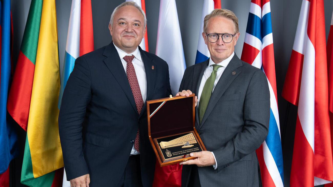 Innenminister Iwan Demerdschiew und Exekutivdirektor von Frontex, Hans Leijtens