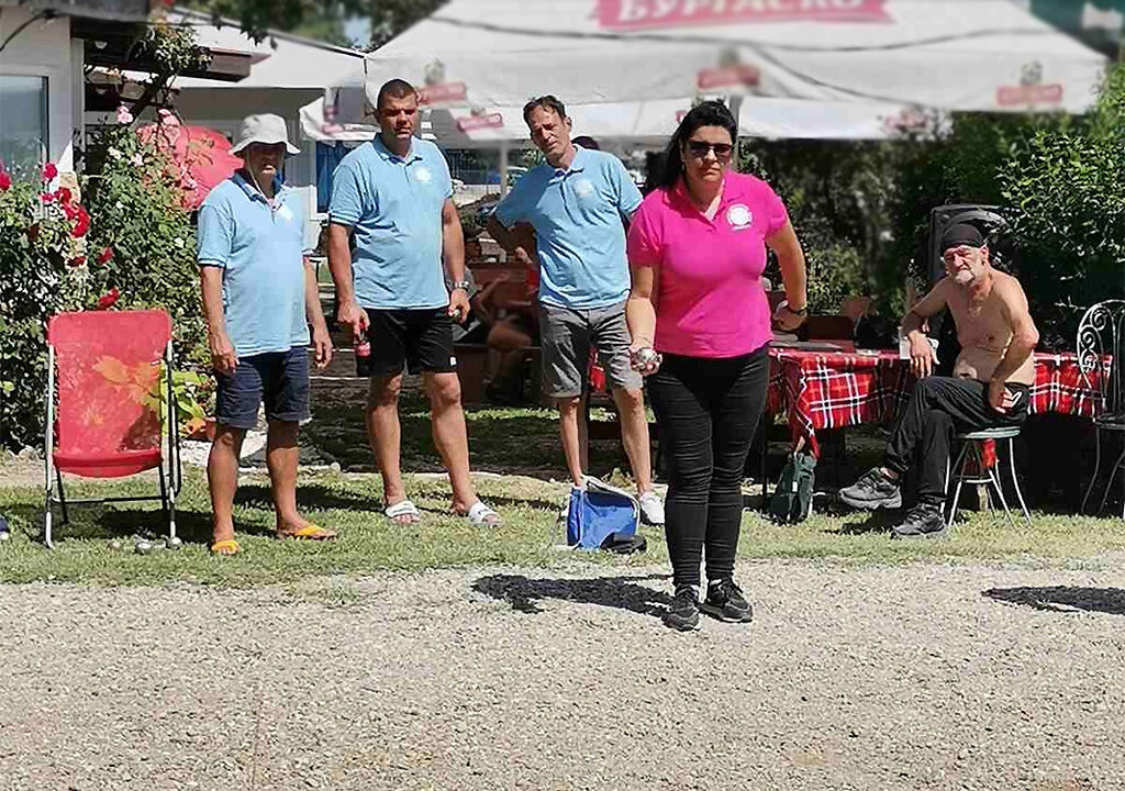 Playing petanque by the sea in Shabla