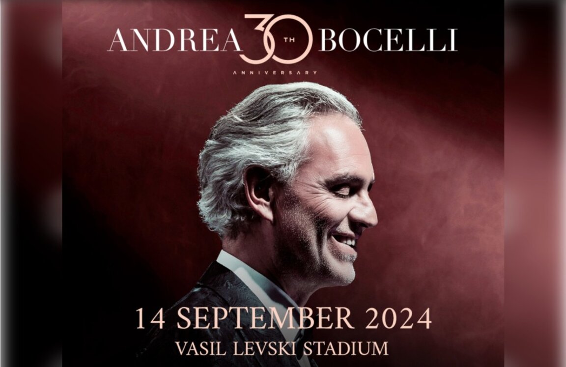 La tournée mondiale d'Andrea Bocelli passe par Sofia...