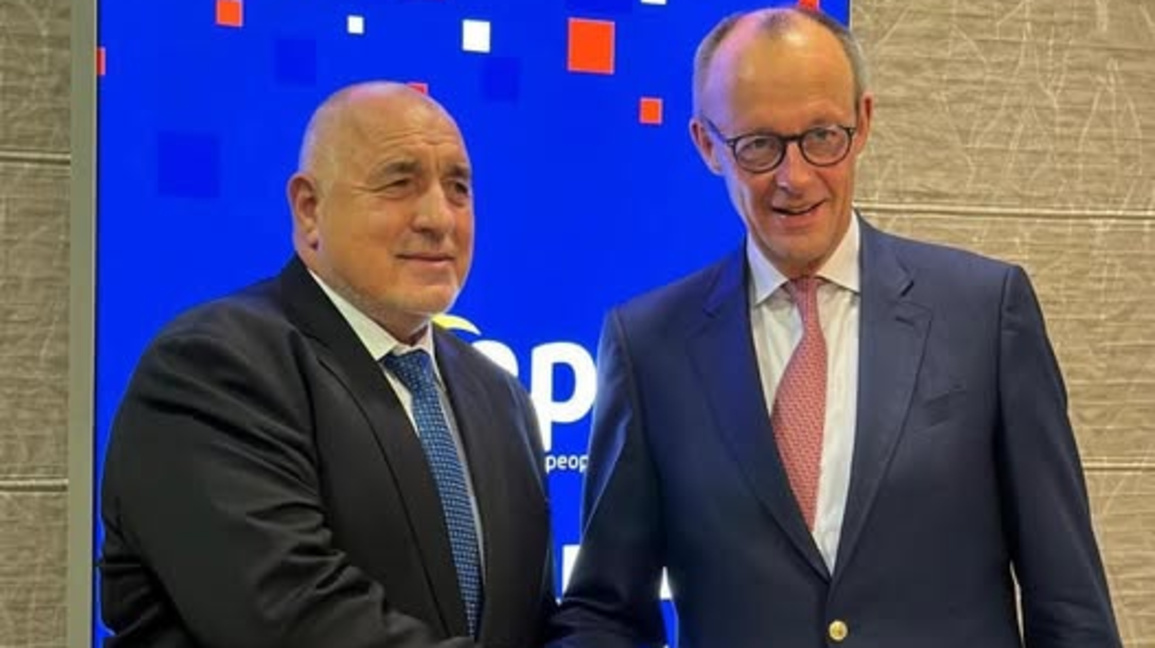 Лидерът на ГЕРБ Бойко Борисов и канцлерът на Германия Фридрих Мерц