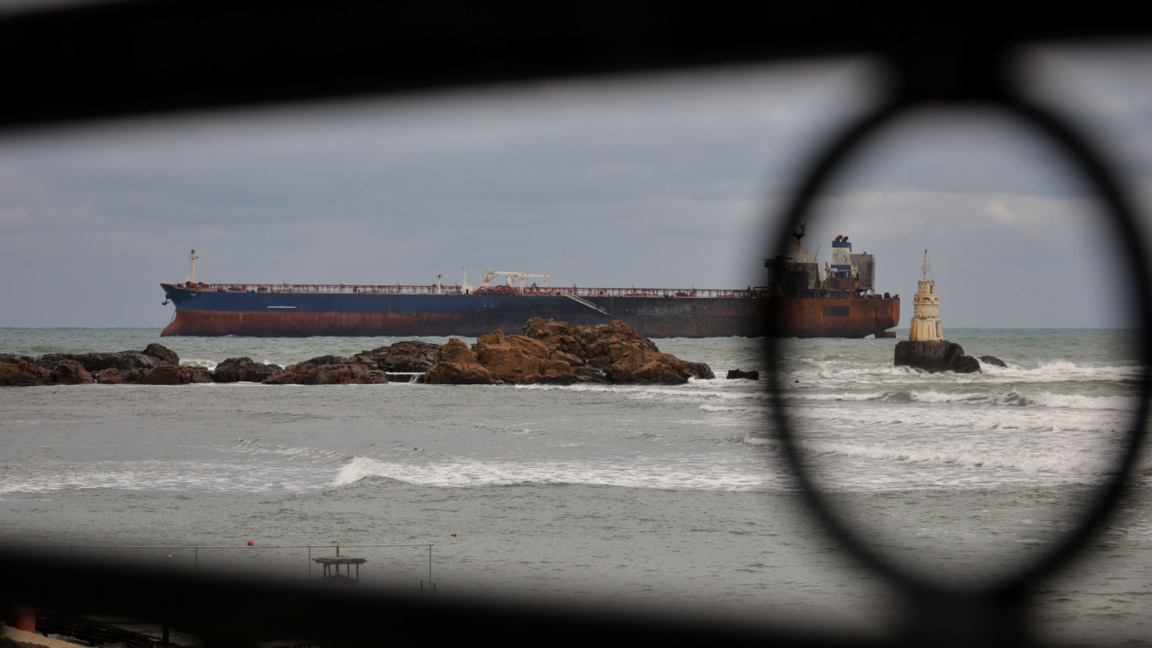 Tanker „Kairos“ auf dem Weg zur Bucht von Burgas