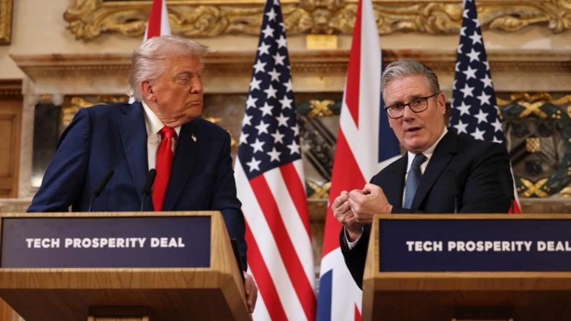 Президентът на САЩ Доналд Тръмп и британският премиер Киър Стармър