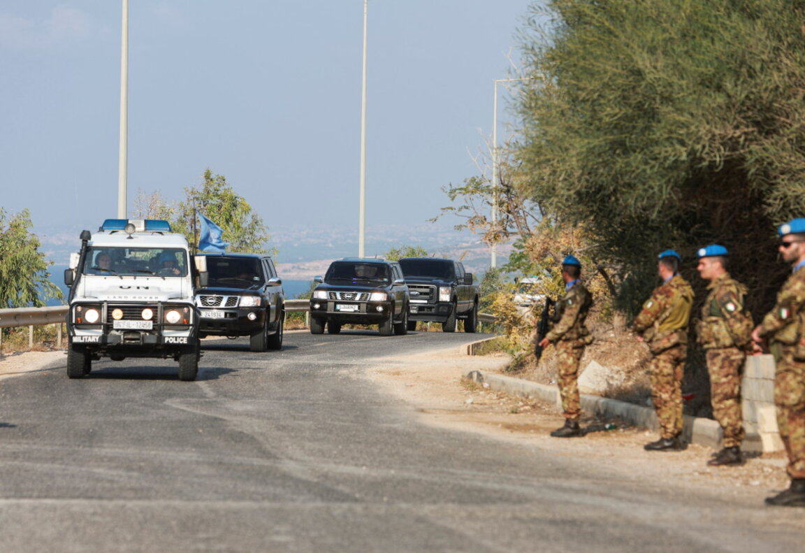 Бойци на ЮНИФИЛ край границата с Израел, 27 октомври 2022 г.